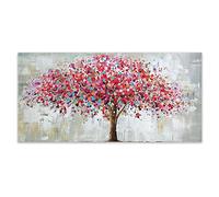 GEMMII Tableau abstrait d'arbre de vie sur toile, affiche d'art mural, peinture imprimée colorée, salon scandinave, décoration de la maison, 50x100 cm, sans cadre