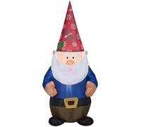 Gemmy Airblown-Gnome avec chapeau damassé de Noël