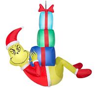 Gemmy Grinch Gonflable de Noël à Suspendre avec Cadeaux, 1,2 m de Haut, Marron