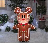 Gemmy Industries Figurine de Noël gonflable en pain d'épices Mickey Mouse Disney 106,7 cm