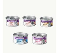Gemon humide chat adulte mousse, aliment complémentaire pour chats adultes et stérilisés de toutes tailles saveurs assorties | 12 boîtes de 85 grammes chacune.