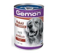 Gemon Humido Dog Adult All Breeds Goût Agneau doux pâté pour chiens adultes, aliment complet | 12 boîtes de 400 grammes chacune.