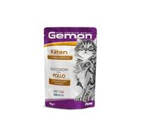 Gemon Humido Kitten Chat, friandises au poulet pour chatons chiots en croissance| 12 sachets de 100 grammes chacun.