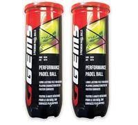 GEMS NL04 Tubes Balles de Padel x3 Pièces Jaune (Lot de 2)