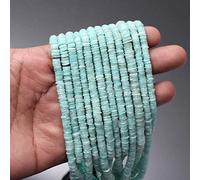 Gems Valley AMB-3351 Perles rondes plates en amazonite 5 à 5,5 mm, 40,6 cm