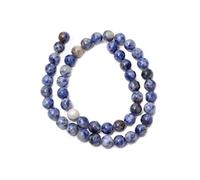 Gems Valley AMB-5034 Lot de 50 perles rondes en sodalite de 8 mm