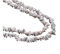 Gems Valley Perles en howlite pour la fabrication de bijoux, perles brutes percées de 4 à 8 mm, perles en vrac de 86 cm (AMB-272)
