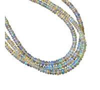 Gems Valley Perles rondes en opale de feu, 4 à 5,5 mm, perles de feu éthiopiennes, fil d'opale multiple de 20,3 cm par Gems Valley (AMB-5662)