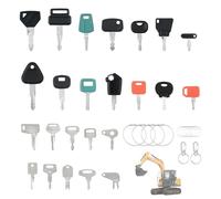 Gemsaya Lot de 36 clés d'allumage universelles de rechange pour machines de construction, excavatrice, moteur, interrupteur de démarrage, clé de contact pour pelleteuse, tracteur, moto