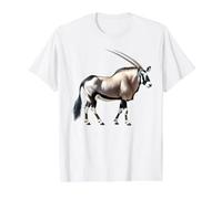Gemsbok Oryx Antilope T-Shirt Graphique avec Valeur, Homme, Blanc, L