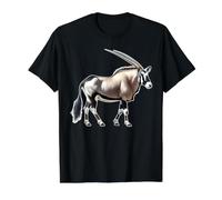 Gemsbok Oryx Antilope T-Shirt Graphique avec Valeur, Homme, Noir, M
