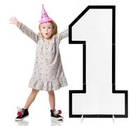 Gemscream Grande décoration de fête d'anniversaire en forme de chiffre 1 à faire soi-même, 99 cm, pour homme et femme, décoration murale