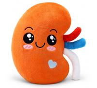 Gemscream Jouet urologique en peluche pour rein, orange clair | Cadeau drôle d'urologie pour transplantation, dialyse, récupération, jouet en peluche, cadeau de néphrologie pour médecins