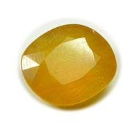 Gemsonclick Pierres précieuses de Saphir Jaunes véritables 3 carats, Pierre de Naissance, Pierre de Taille en Gros
