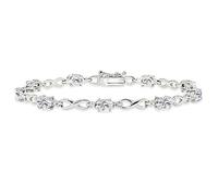 GemStar USA Argent 925 Argent sterling oval Blanc Saphir artificiel