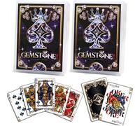 Gemstone Deck Lot de 2 cartes à jouer imperméables de qualité supérieure, 100 % plastique étanche pour piscine, plage, jacuzzi, camping, voyage avec 54 cartes, 2 jokers et étui de transport