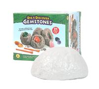 Gemstone Dig Kit de grabging en pierre précieuse | Kit de fouilles éducatives géologiques | Outil d'excavation à la menthe pour des expériences d'apprentissage pratiques et des explorations amusantes
