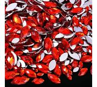 GemStone Mix Taille Paillettes Acrylique Œil de Cheval Non Hotfix Strass Ongles Cristaux Perles Strass pour Robe Nail Art Pierres-Lt.siam-4x8mm-100pcs