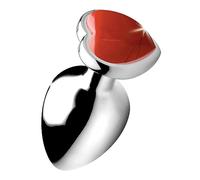 Gemstones Red Jasper Heart Large Anal Plug