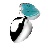Gemstones Turquoise Heart Medium Anal Plug