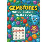 Gemstones Word Search: 50 Word Searches with 2000 Words Featuring famous gems, minerals, crystals, geology, cuts, and more | Fun puzzles for gem lovers, jewelers, and geologists | 8.5 × 11 inches