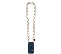 GEMSTRAP Chaîne de téléphone Portable - Collier pour Smartphone - 120cm - Chaine en métal doré avec mousquetons dorés et Attache téléphone Universelle