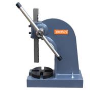 GEMTO Presse à mandrin rotatif 2 tonnes - Presse à crémaillère avec plaque de base réglable sur 4 positions - Fonte - Hauteur : 180 mm - Presse à orteil haute performance AP-2