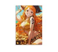 GEMTOFNMA Décoration murale contemporaine One Piece Nami's Golden Treasure Moment - Poster décoratif à suspendre 20 x 30 cm