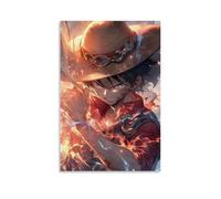 GEMTOFNMA One Piece Luffy's Lightning Spark Décoration murale contemporaine - Poster décoratif à suspendre 30 x 45 cm