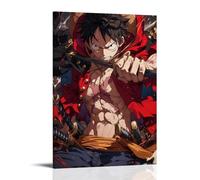 GEMTOFNMA One Piece Luffy's Red - Décoration murale contemporaine à suspendre - 30 x 45 cm