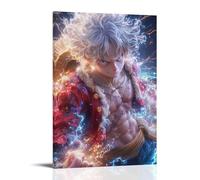 GEMTOFNMA One Piece Nika Luffy's Awakening Light Décoration murale contemporaine à suspendre 20 x 30 cm