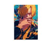 GEMTOFNMA One Piece The Charisma of Sanji's Smoke Shadow Papier peint mural contemporain - Poster décoratif à suspendre 20 x 30 cm