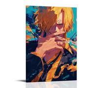 GEMTOFNMA One Piece The Charisma of Sanji's Smoke Shadow Papier peint mural contemporain - Poster décoratif à suspendre 60 x 90 cm