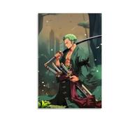 GEMTOFNMA One Piece Zoro's Forest - Papier peint mural contemporain - Poster décoratif à suspendre - 50 x 75 cm