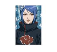 GEMTOFNMA Papier peint contemporain Naruto Konan Paper - Motif papillon bleu ombre - Poster décoratif à suspendre 60 x 90 cm