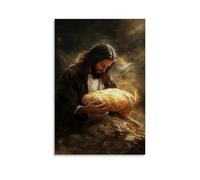 GEMTOFNMA Papier peint contemporain The Bread of Life, Christ Nourishing Souls - Poster décoratif à suspendre 50 x 75 cm
