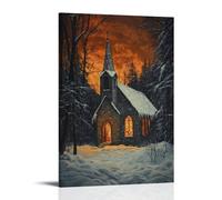 GEMTOFNMA Poster contemporain à suspendre The Chapel Roof Groans Under Snow, Yet The Fire Within Burns With Joy That Cannot Be Buried 40 x 60 cm