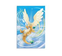 GEMTOFNMA Poster Pokémon - Dragonite volant dans un ciel clair - Décoration murale contemporaine à suspendre - 50 x 75 cm
