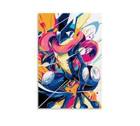 GEMTOFNMA Poster Pokémon Greninja de style pop art contemporain - Poster décoratif à suspendre 60 x 90 cm