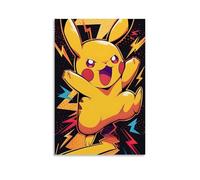 GEMTOFNMA Poster Pokémon Pop - Art Style Pikachu contemporain - Poster décoratif à suspendre - 50 x 75 cm