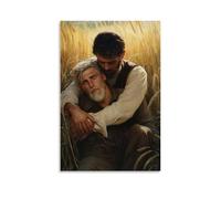 GEMTOFNMA The Prodigal Son Collapses Into His Father's Arms, The Fields Echoing with Mercy Under The Western Light. Poster contemporain à suspendre 60 x 90 cm