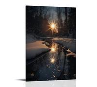 GEMTOFNMA The Star's Reflection in The Stream Leads A Lost Traveler to The Heart of Christmas Peace Poster contemporain à suspendre 50 x 75 cm