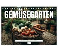 Gemüsegarten - Gemüse aus dem eigenen Garten (Tischkalender 2026 DIN A5 quer), CALVENDO Monatskalender: Selbstversorgung und Gartenglück: Frisches ... von Tomaten, Karotten, Zucchini und mehr