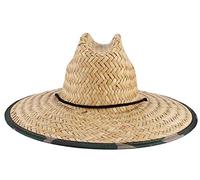 Gemvie Chapeau de paille mixte - protège du soleil - bord large - pour plage/campagne/pêche/été, beige, Taille Unique