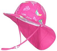 GEMVIE Chapeau de Pêcheur Bébé Filles Anti-UV Outdoor Bob Chapeau de Soleil Été Plage Protection Solaire Voyage Double-Face (6-12 Mois, Rouge)