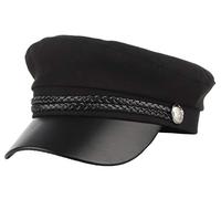 GEMVIE Chapeau de pêcheur britannique classique en coton unisexe, Noir 1, 7-7 1/4