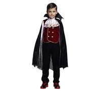 GEMVIE Déguisement de vampire pour enfant garçon, déguisement pour enfant, carnaval, Halloween, costume de déguisement Royal Cosplay noir (10 - 12 ans)