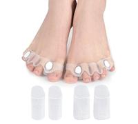 GEMWONDER 1 paire de séparateurs d'orteils en gel pour orteils qui se chevauchent et corrigent les oignons