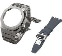 Gen 5 Metal Watch Case Strap Strap + Fluororubber Watch Band Bandle Set , pour GA2100 GA2110 GAB2100 GM2100 MOD Kit pour la montre complète