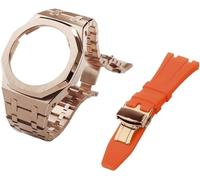 Gen 5 Metal Watch Case Strap Strap + Fluororubber Watch Band Bandle Set , pour GA2100 GA2110 GAB2100 GM2100 MOD Kit pour la montre complète